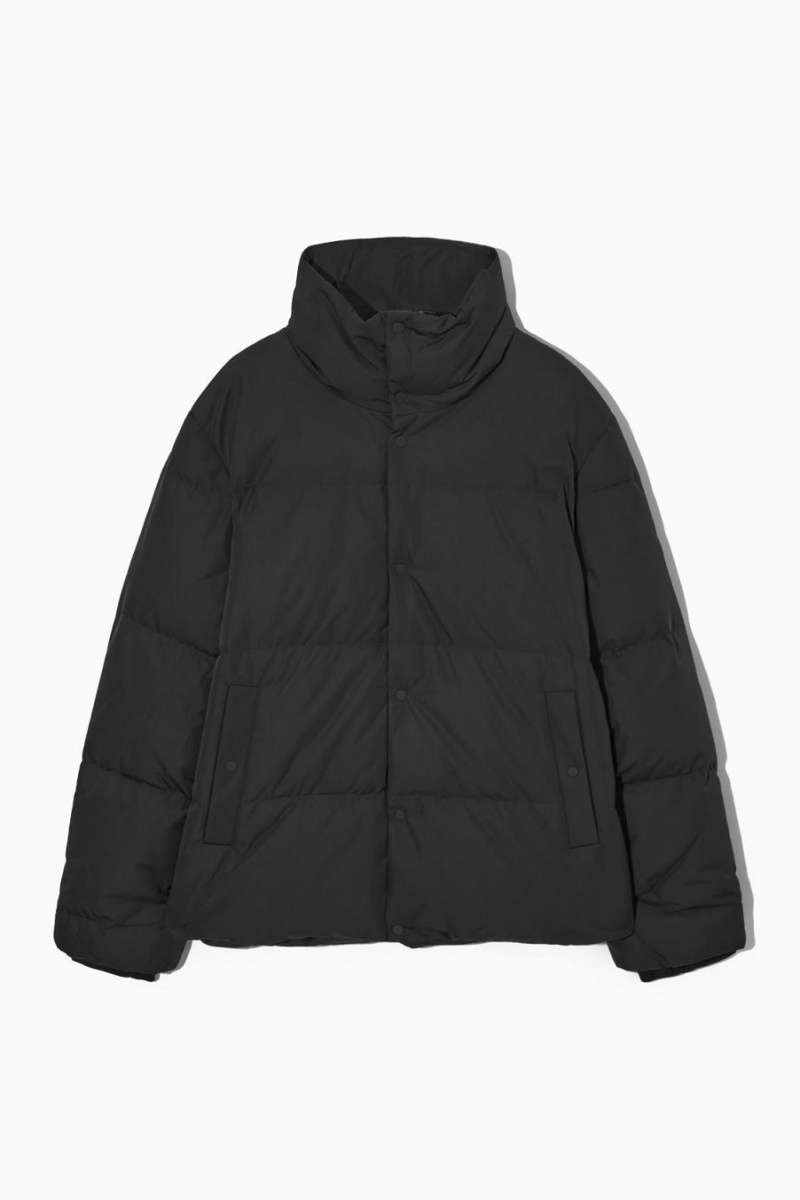 Geaca Barbati COS Scurte Puffer Negrii | QNVRS-5726