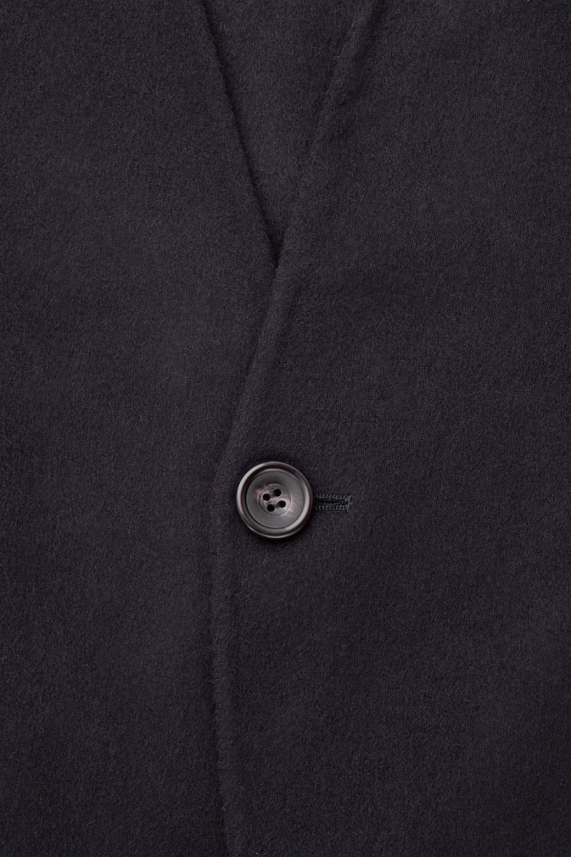 Geaca Barbati COS The Collarless Lână Scarf Bleumarin | YCQSW-4938