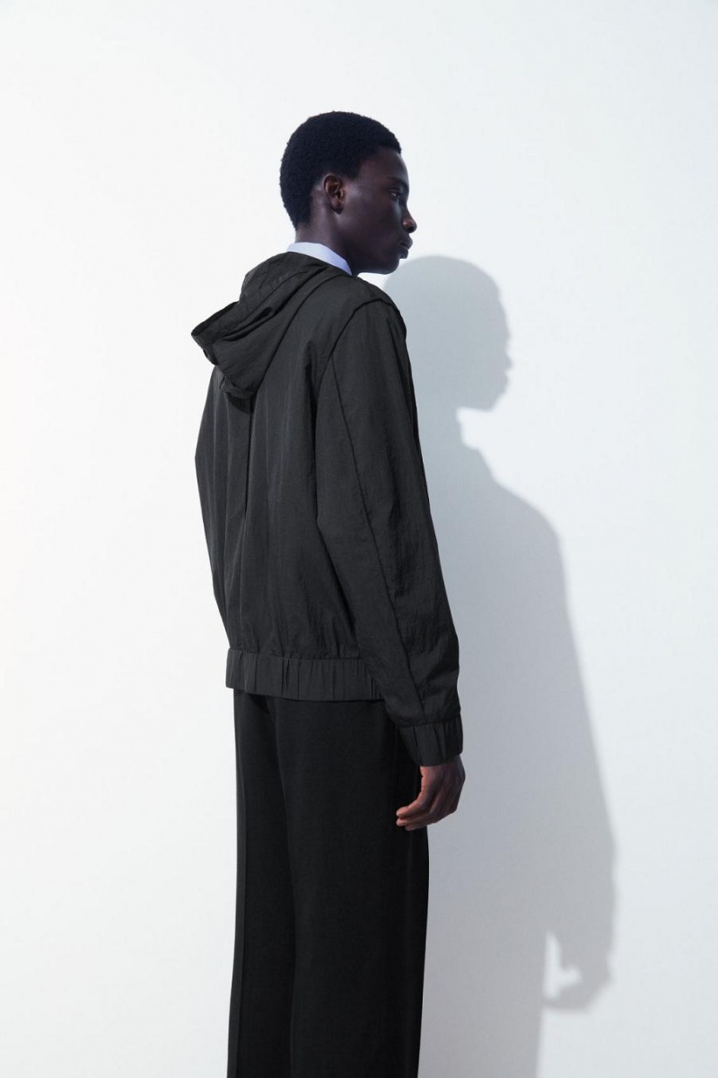 Geaca Barbati COS The Cu Glugă Blouson Negrii | XDZUO-5892