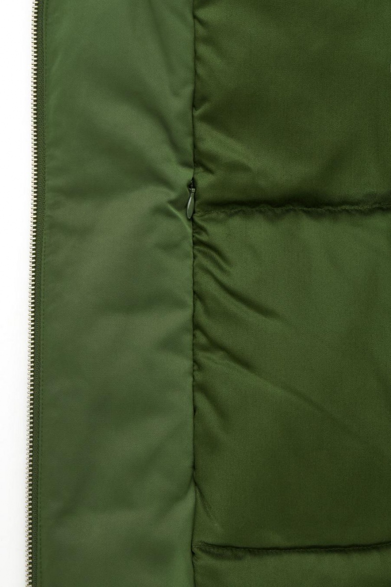 Geaca Dama COS Cu Nervuri-collar Puffer Verzi Inchis | GFCMR-4628