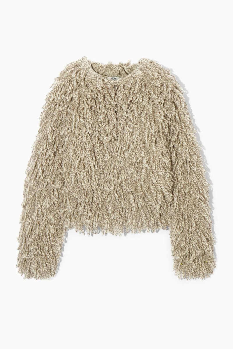 Geaca Dama COS Loop-knit Lână Bej Albi | ATZCP-9716