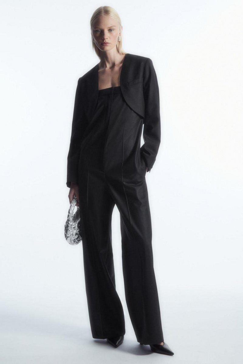 Geaca Dama COS Tailored Cropped Bolero Negrii | WAGVO-0296
