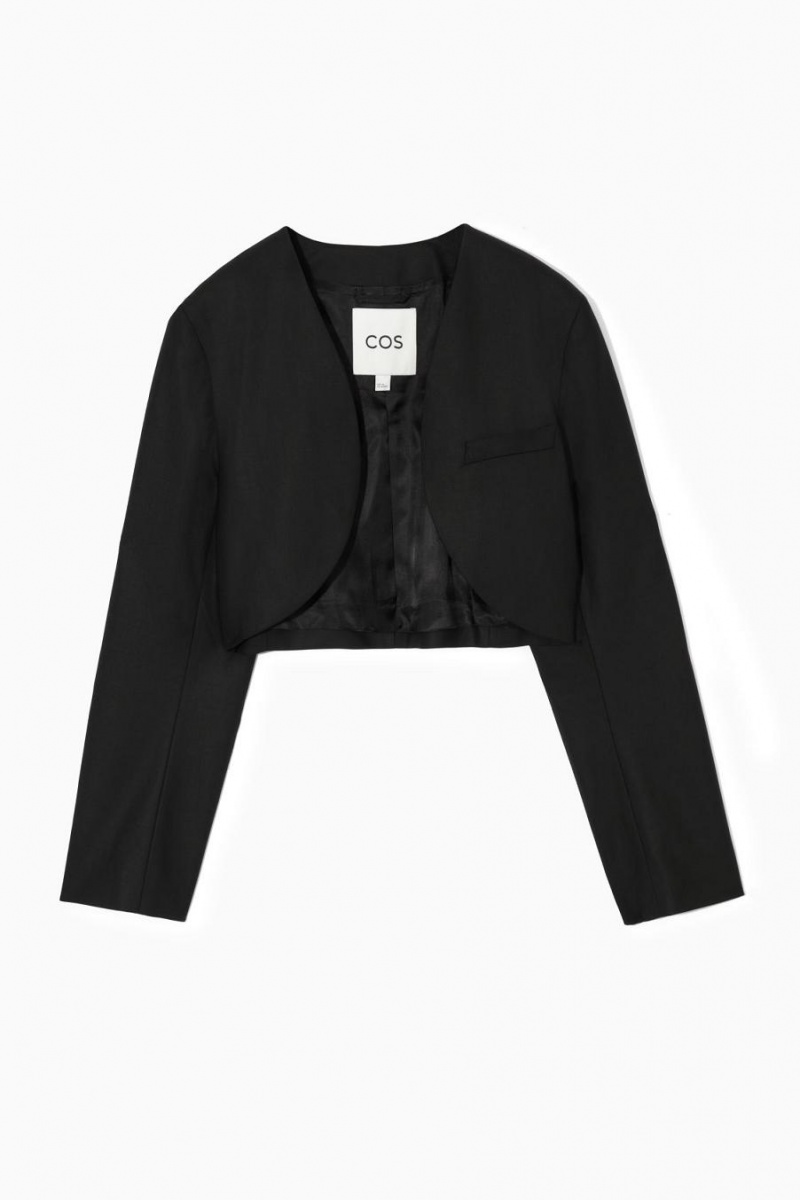 Geaca Dama COS Tailored Cropped Bolero Negrii | WAGVO-0296