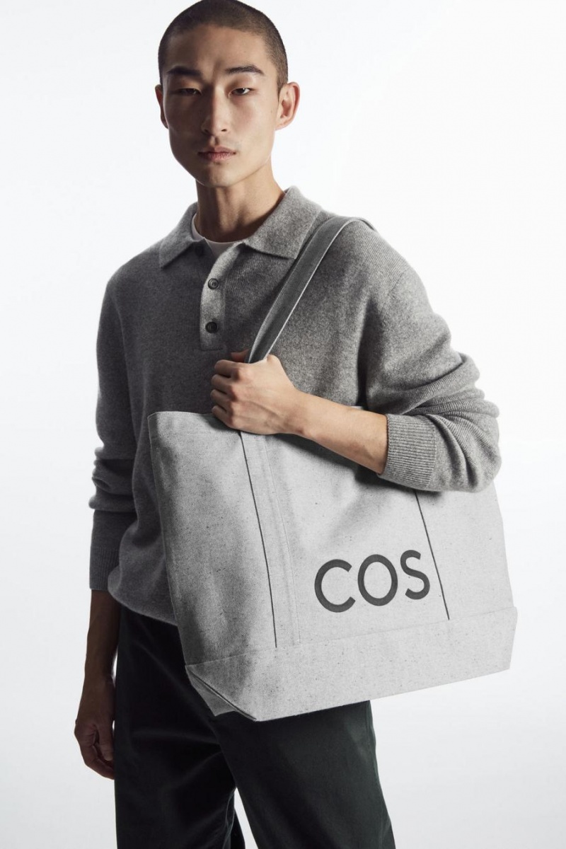 Geanta Barbati COS Cos Utility Tote - Panza Gri | WMVFG-1794