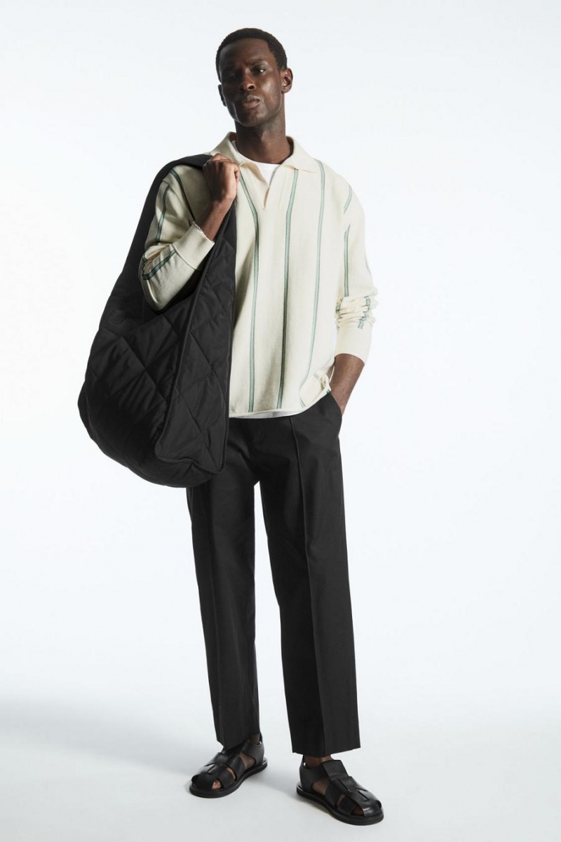 Geanta Barbati COS Oversized Diamond-quilted Negrii | ZDHRP-7541