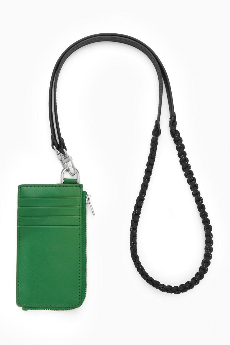 Geanta Barbati COS Piele Zipped Cardholder Verzi | UMJSH-8751