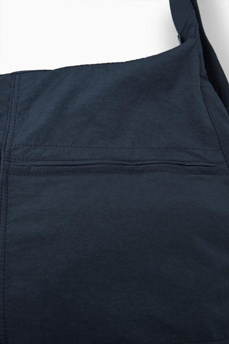 Geanta Barbati COS Slouchy Nailon Messenger Bleumarin | DXWRC-0264
