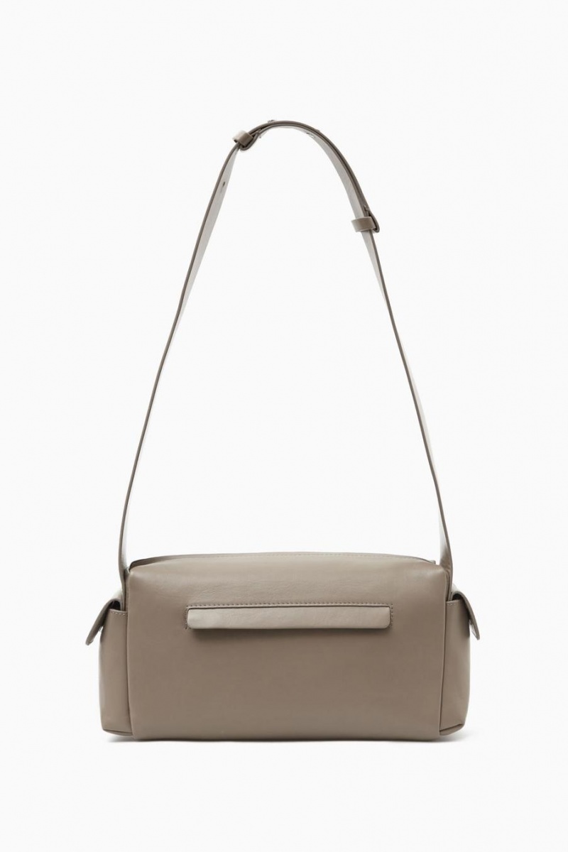 Geanta Dama COS Crossbody Pocket - Piele Bej Inchis | FSVIJ-9135