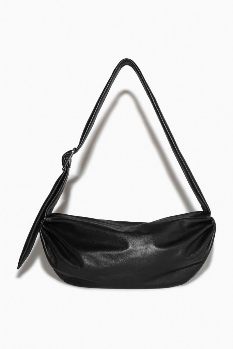 Geanta Dama COS Gathered Piele Negrii | WDGXA-6829