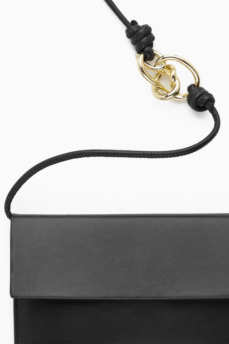 Geanta Dama COS Knotted Crossbody - Piele Negrii | LYPXD-8279