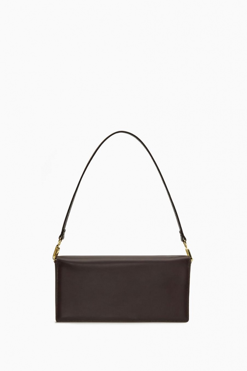 Geanta Dama COS Minimal Shoulder - Piele Maro Inchis | AFHNC-8126
