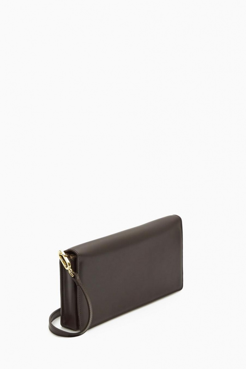 Geanta Dama COS Minimal Shoulder - Piele Maro Inchis | AFHNC-8126