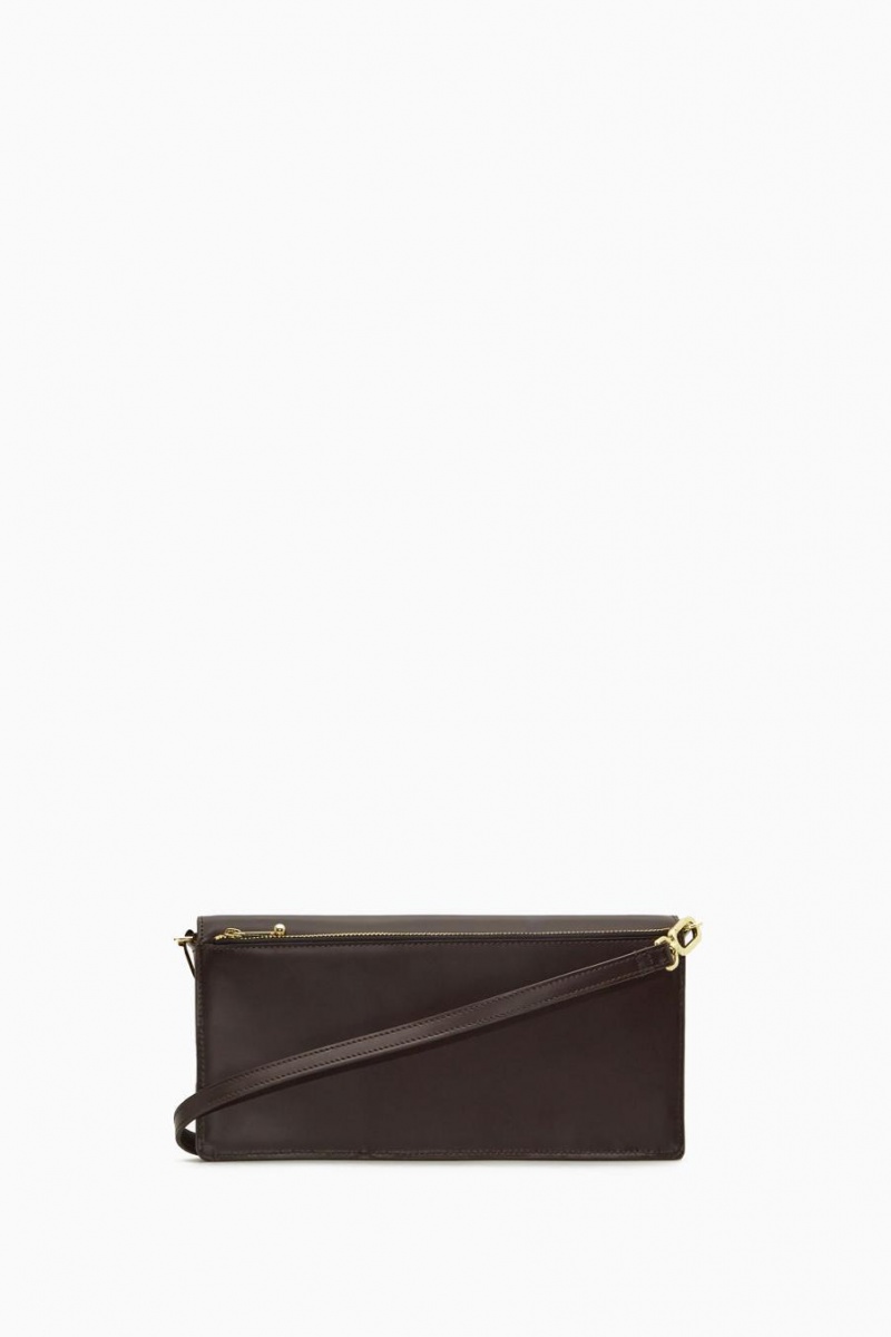 Geanta Dama COS Minimal Shoulder - Piele Maro Inchis | AFHNC-8126