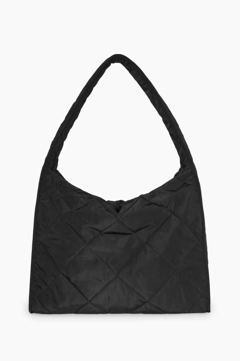 Geanta Dama COS Oversized Diamond-quilted Negrii | RZKQM-9136