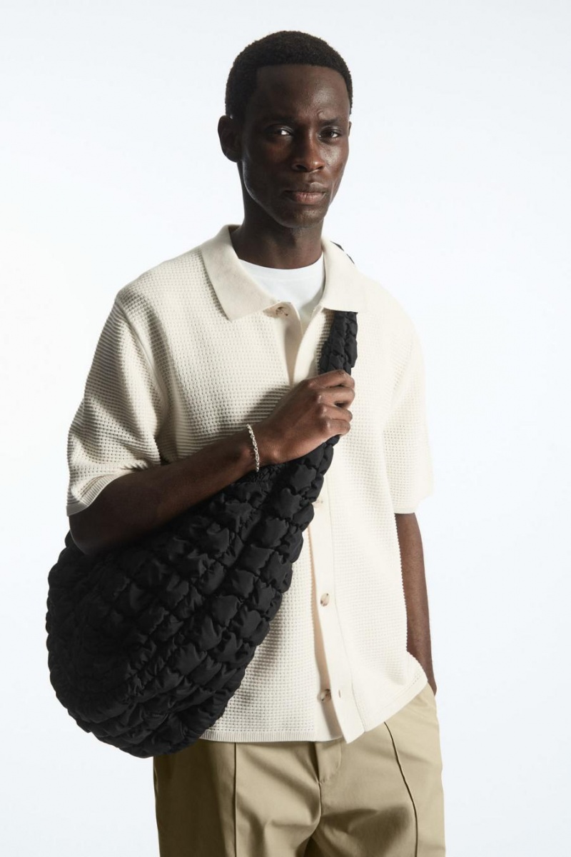 Geanta Dama COS Oversized Matlasat Crossbody Negrii | LCBQT-8519