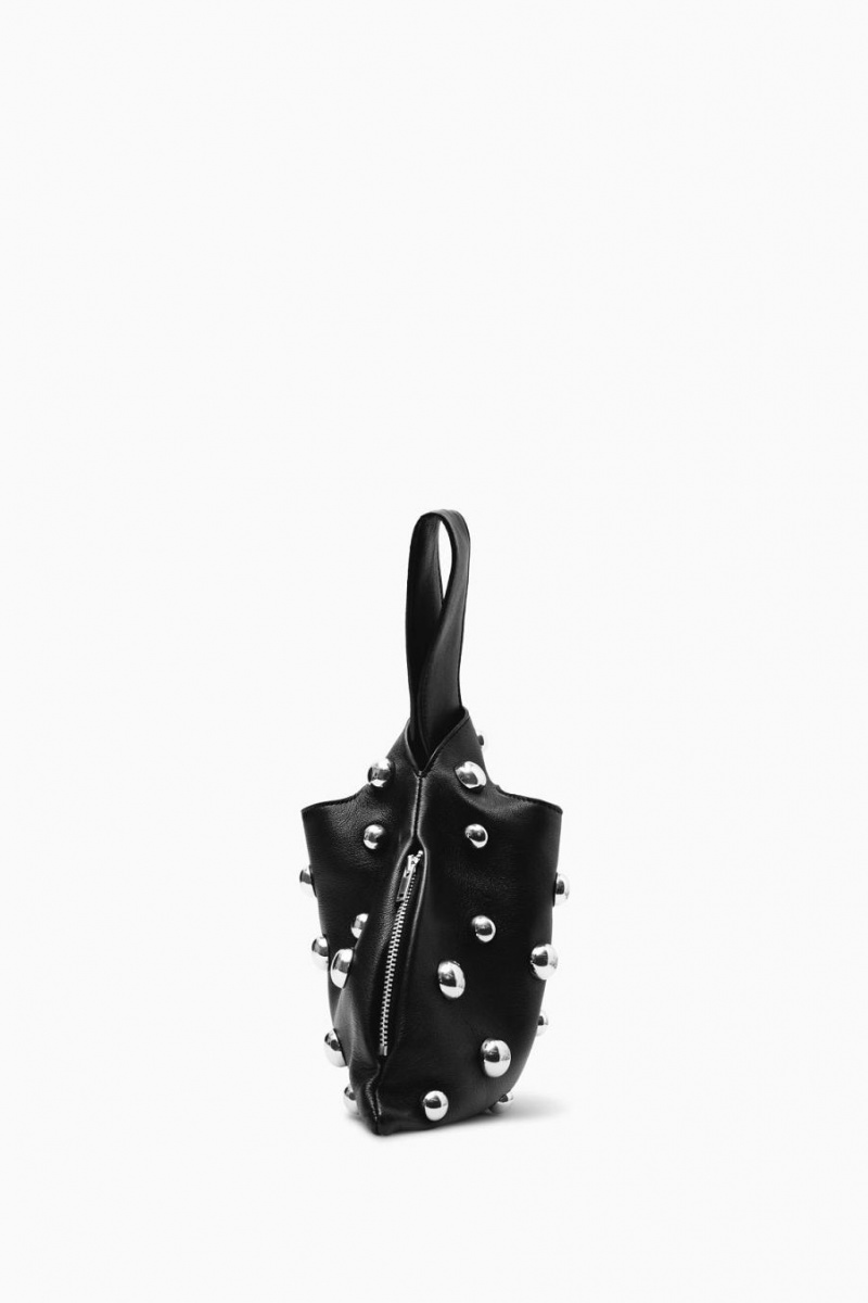 Geanta Dama COS Studded Wristlet Pouch - Piele Negrii | NAZKX-7819