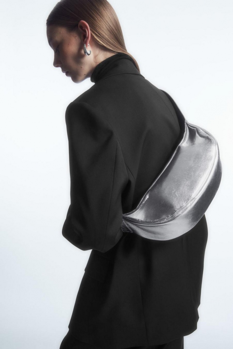 Geanta Dama COS Swing - Piele Argintii | CZLTX-4761