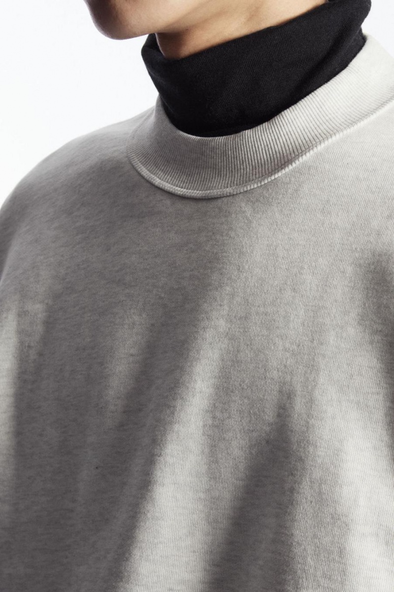 Hanorac Barbati COS Mock-neck Gri | MAILR-9752
