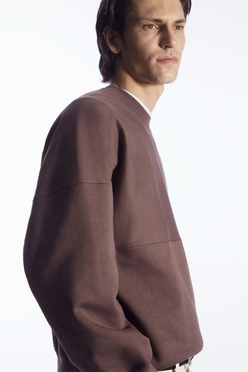 Hanorac Barbati COS Oversized Exposed-seam Violet | NUPGC-4630