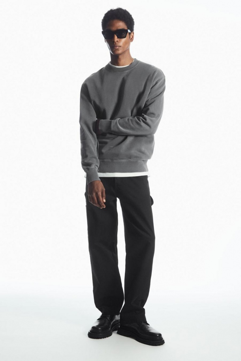 Hanorac Barbati COS Relaxed-fit Negrii | TYMBE-8451