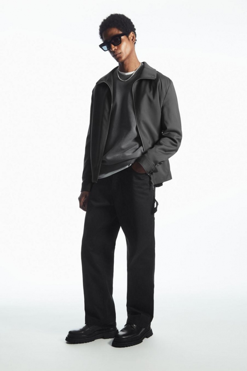 Hanorac Barbati COS Relaxed-fit Negrii | TYMBE-8451