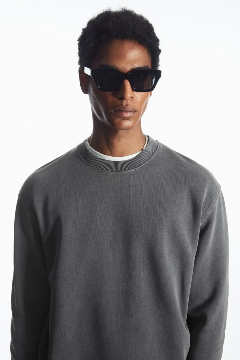 Hanorac Barbati COS Relaxed-fit Negrii | TYMBE-8451