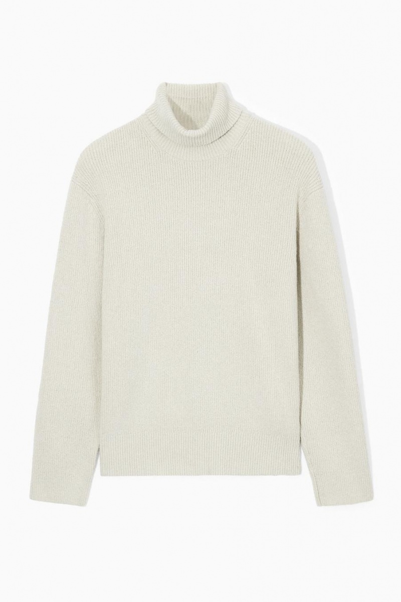 Jumpers Barbati COS Bouclé-knit Roll-neck Gri | TFBWS-4912