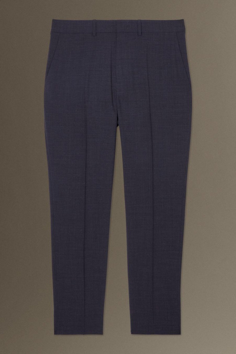 Jumpers Barbati COS Lână Mélange - Slim Bleumarin | KSHQD-2561