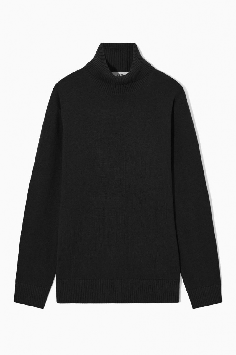 Jumpers Barbati COS Lână-cashmere Turtleneck Negrii | KYUDF-6597