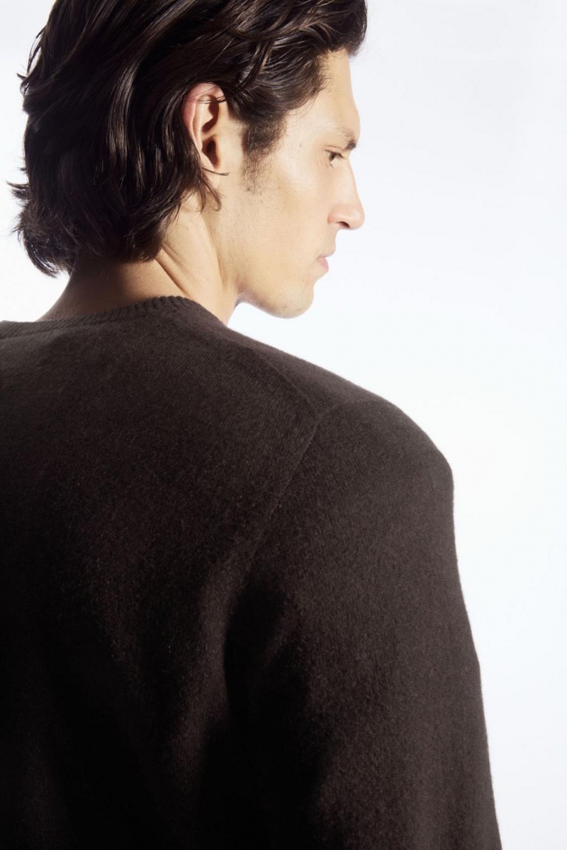 Jumpers Barbati COS Pure Cashmere Maro Inchis | QBOXC-9012
