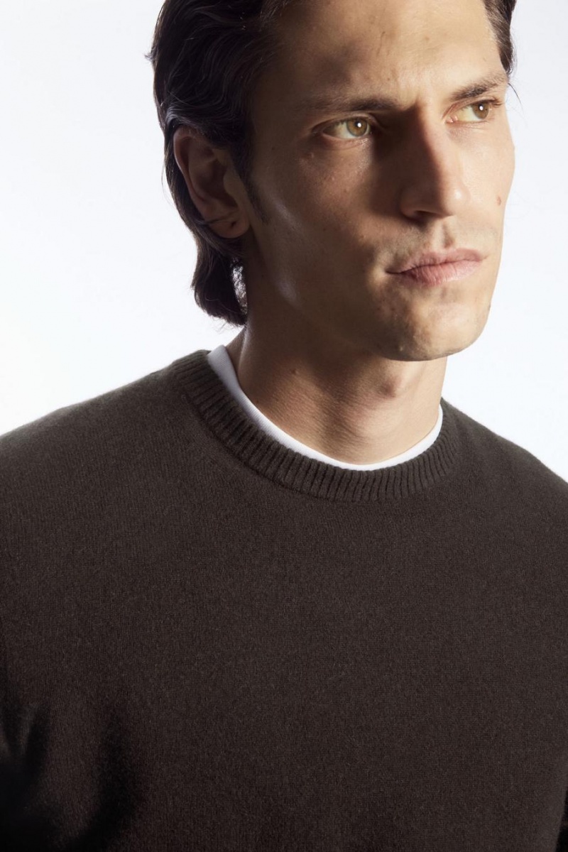 Jumpers Barbati COS Pure Cashmere Maro Inchis | QBOXC-9012