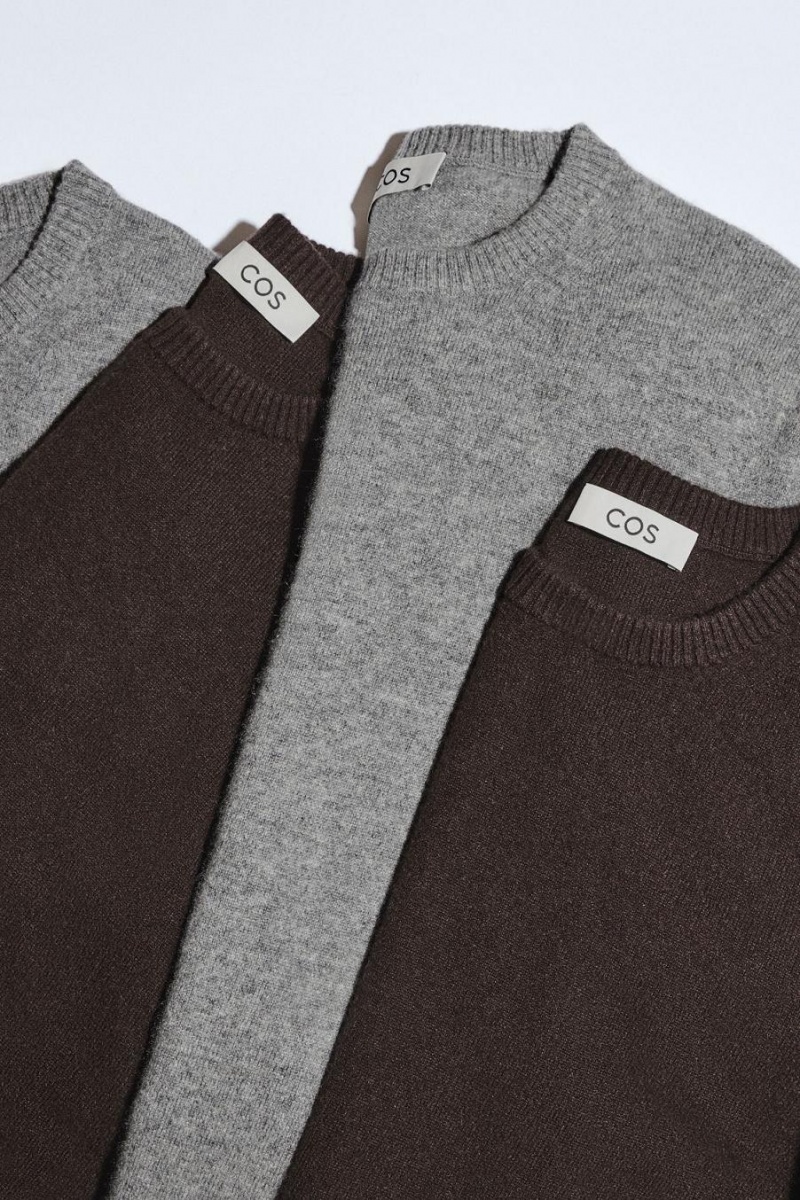 Jumpers Barbati COS Pure Cashmere Maro Inchis | QBOXC-9012