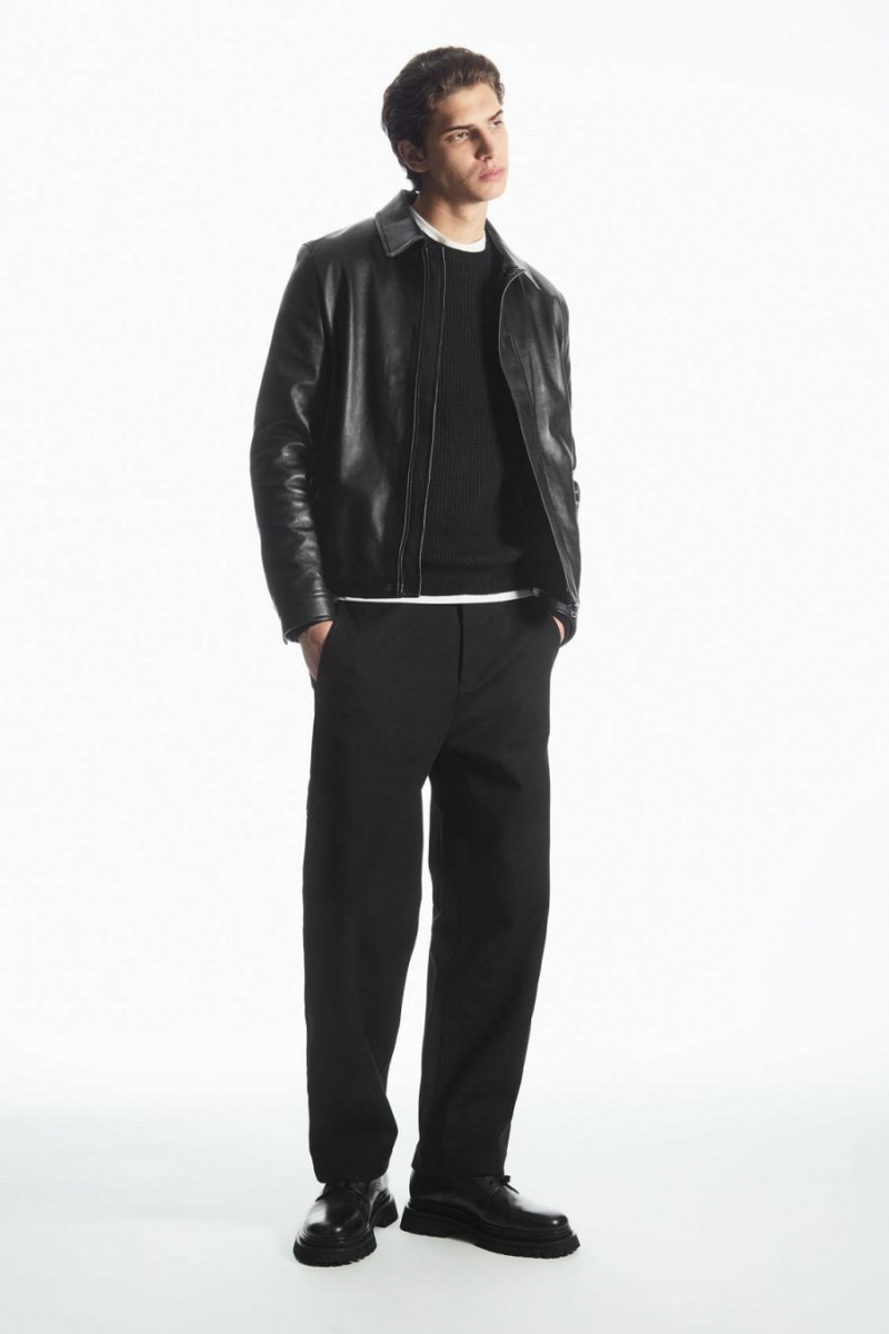 Jumpers Barbati COS Waffle-knit Pure Cashmere Negrii | CUQHP-3180