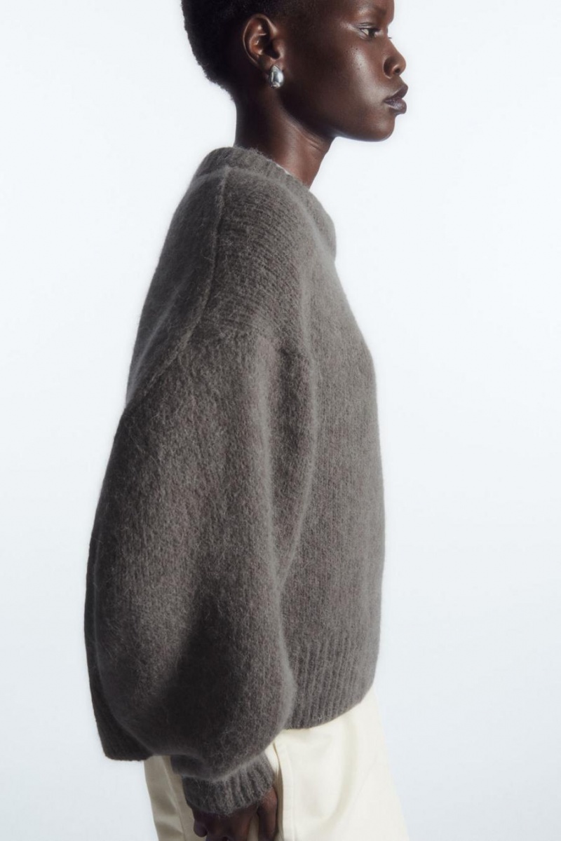Jumpers Dama COS Alpaca-blend Crew-neck Maro | LSHAW-0184