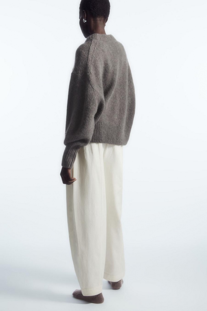 Jumpers Dama COS Alpaca-blend Crew-neck Maro | LSHAW-0184