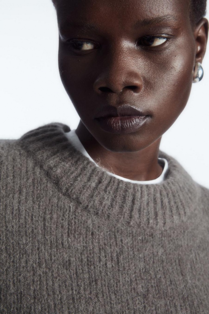 Jumpers Dama COS Alpaca-blend Crew-neck Maro | LSHAW-0184