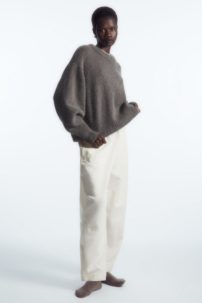 Jumpers Dama COS Alpaca-blend Crew-neck Maro | LSHAW-0184