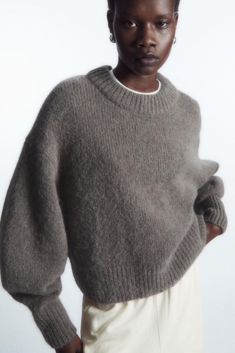 Jumpers Dama COS Alpaca-blend Crew-neck Maro | LSHAW-0184