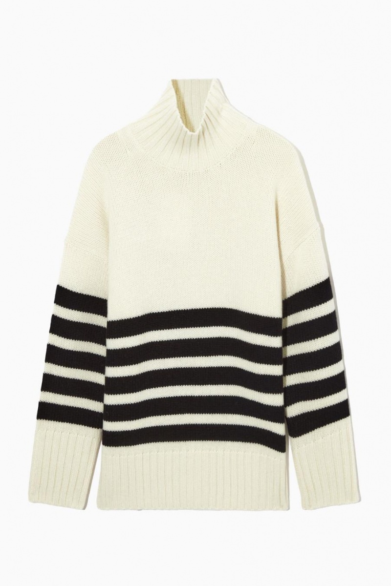 Jumpers Dama COS Funnel-neck Pure Cashmere Albi | QKTSJ-1036