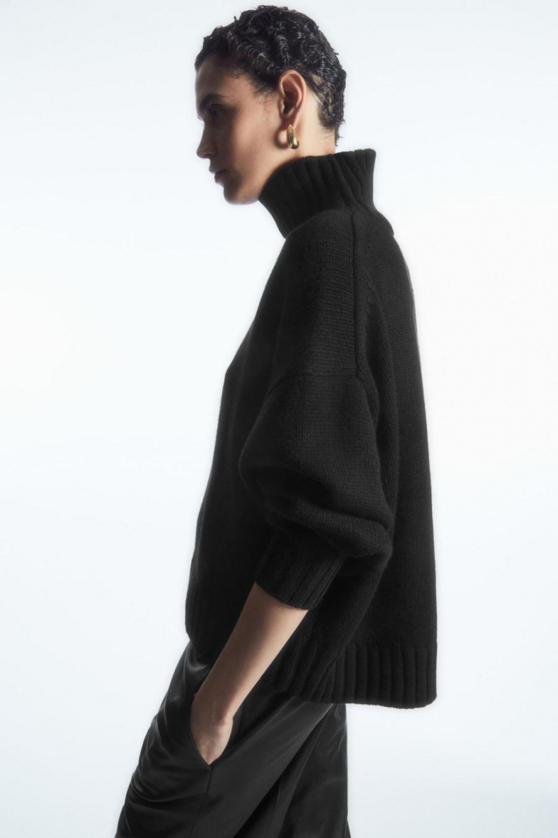 Jumpers Dama COS Grosolan Pure Cashmere Turtleneck Negrii | LRFNI-3621