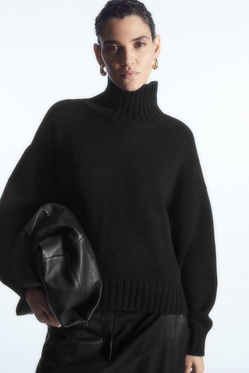 Jumpers Dama COS Grosolan Pure Cashmere Turtleneck Negrii | LRFNI-3621