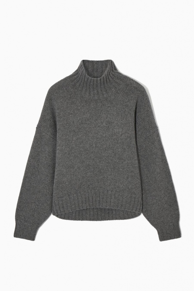 Jumpers Dama COS Grosolan Pure Cashmere Turtleneck Gri Inchis | YUOMK-2709