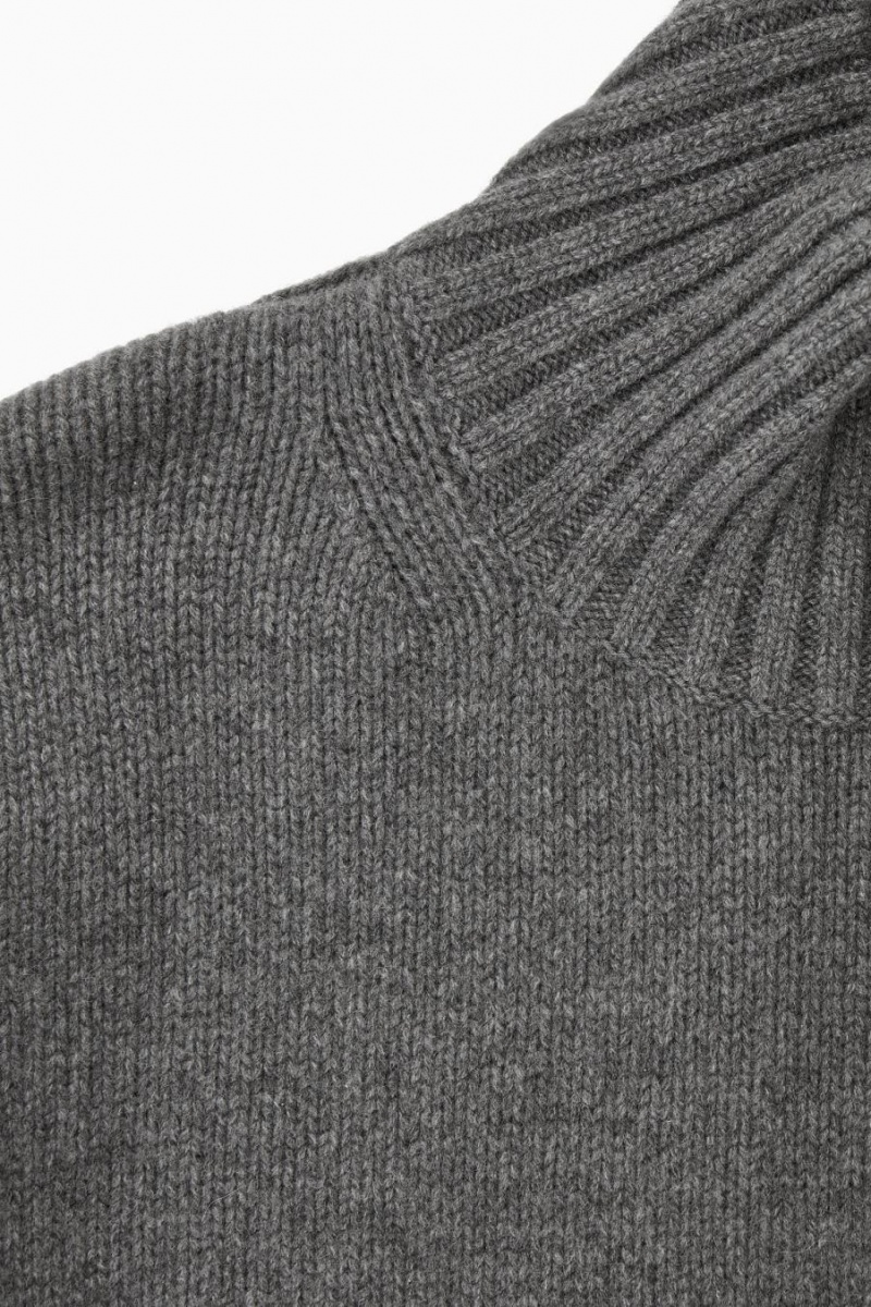 Jumpers Dama COS Grosolan Pure Cashmere Turtleneck Gri Inchis | YUOMK-2709