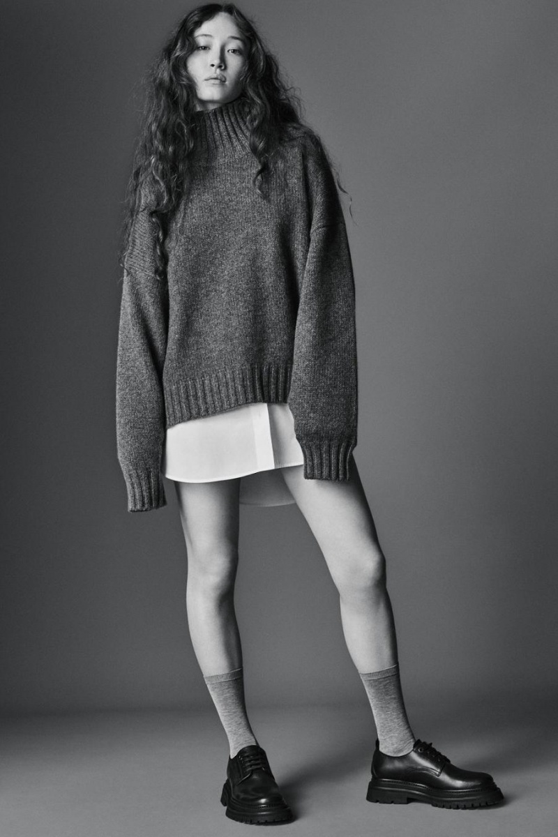 Jumpers Dama COS Grosolan Pure Cashmere Turtleneck Gri Inchis | YUOMK-2709