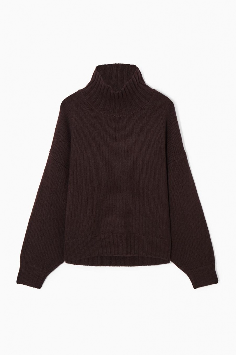 Jumpers Dama COS Grosolan Pure Cashmere Turtleneck Maro Inchis | LHMEW-2407