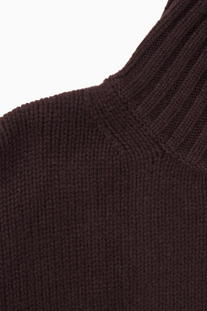 Jumpers Dama COS Grosolan Pure Cashmere Turtleneck Maro Inchis | LHMEW-2407