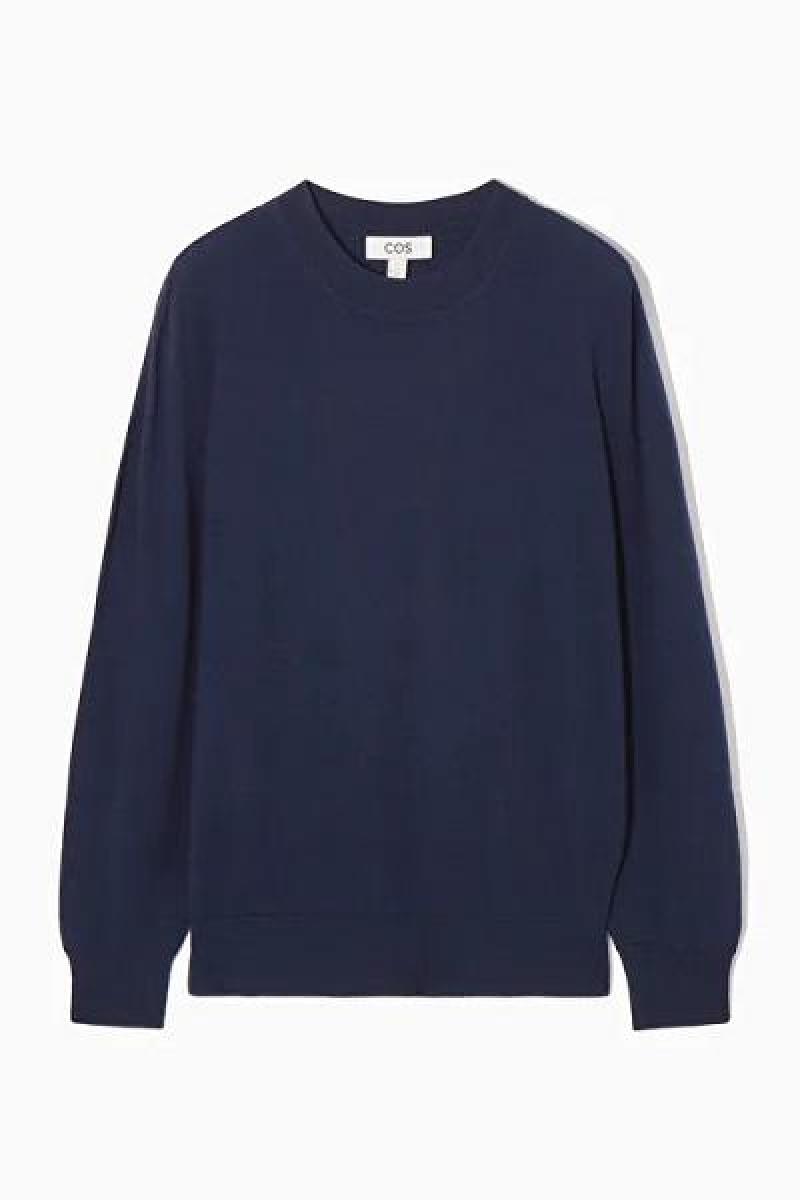 Jumpers Dama COS Merino Lână Bleumarin | IKHQV-0319