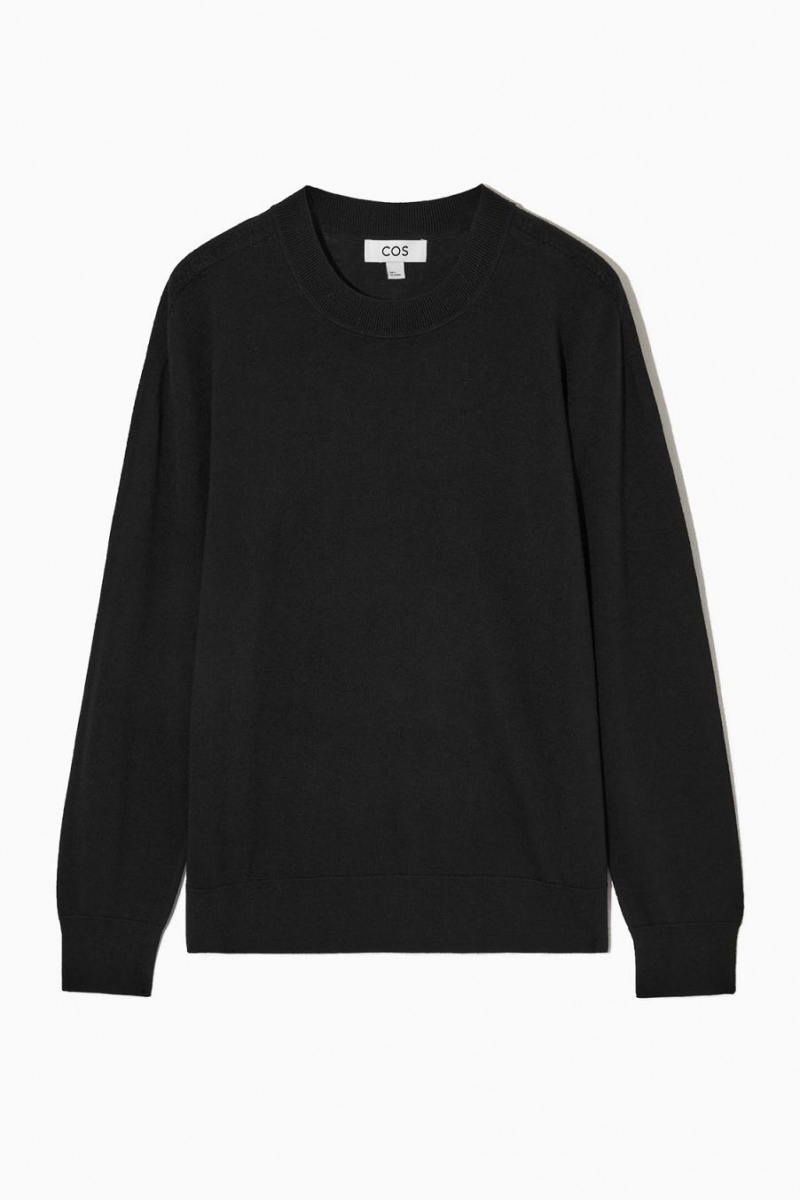 Jumpers Dama COS Merino Lână Negrii | UZLPD-7942