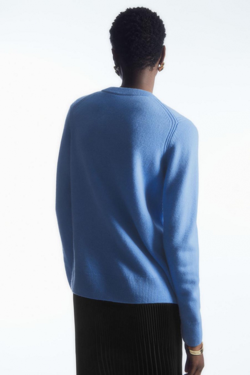 Jumpers Dama COS Pure Cashmere Albastri Deschis | GYJBZ-8230