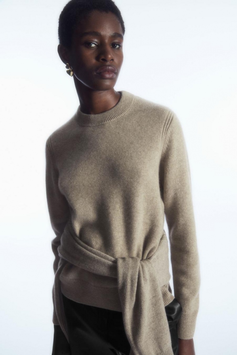 Jumpers Dama COS Pure Cashmere Bej | AGRLU-7905